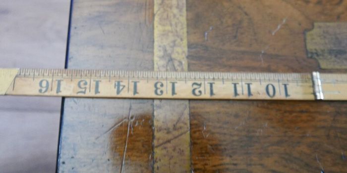 Antique Victorian  Brass Bounded Writing Box (WITH A KEY) 16" X 9" X 6,5"