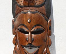 Large Vintage Handcrafted African Wooden Mask