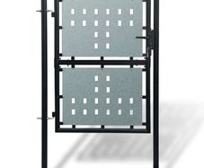 Black Single Door Fence Gate 100 x 225 cm