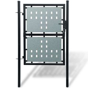Black Single Door Fence Gate 100 x 225 cm
