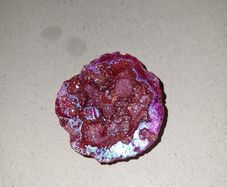 Geode flashy red specimen