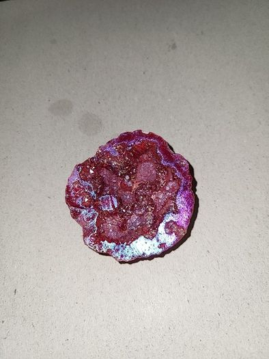 Geode flashy red specimen