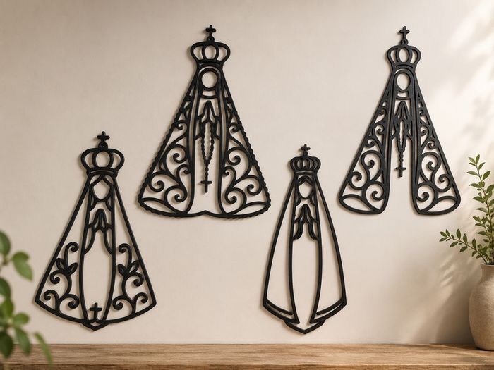 Our Lady of Aparecida  Line Art Wall Decor