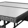 Garden Table Black 140x80x74 cm Poly Rattan Image 6