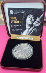 Ireland 15 Euro Silver Proof Coin. 2019. Phil Lynott Uncirculated