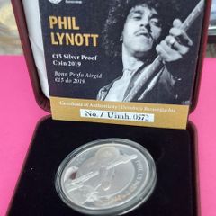Ireland 15 Euro Silver Proof Coin. 2019. Phil Lynott Uncirculated