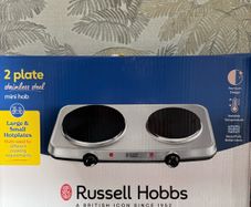 Two Plate Mini Hob Electric Hot Plate Russell Hobbs