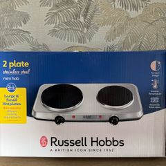 Two Plate Mini Hob Electric Hot Plate Russell Hobbs