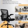 Ergonomic Office Chair, Desk Chair with 90 degree Flip-up Armrests, Lumbar Support & Height Adjustable, Breathable Swivel Computer Chair with Tilt Function, Mid-Back Mesh Chair For Home/Office Image 7