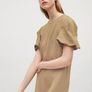 COS Asymmetric Sleeves Midi Mocha Dress Image 4