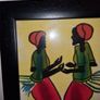 Signed African Batik art framed Image 2