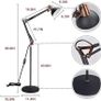 Modern Grey-Black Gold Reading Floor Lamp, Adjustable LED Standing Floor lamp, E27 Bulb Base, LED Floor Light for Bedroom, Living Room, Library,Office (FREE POSTAGE) Image 4
