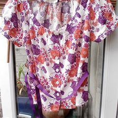 Retro Pattern Blouse