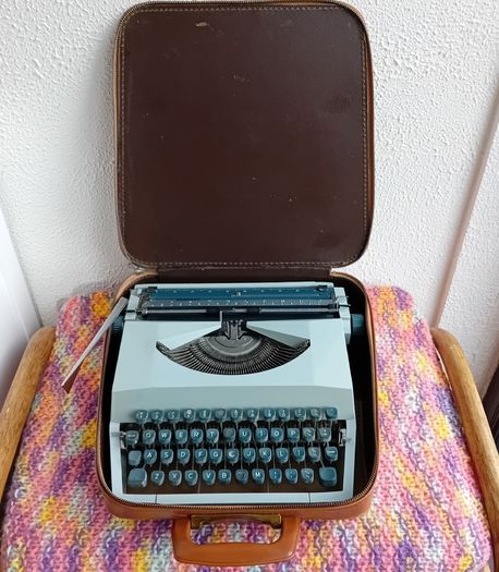 Typewriter and case