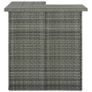 Corner Bar Table Grey 100x50x105 cm Poly Rattan Image 3