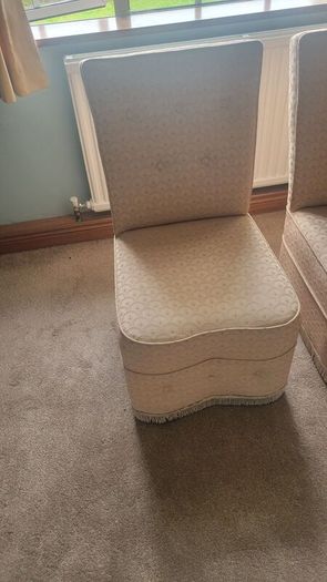 2 x bedroom chairs and matching  stool.