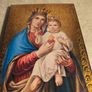 Golden Holly wall plaque of Virgin Mary & Baby Jesus, Chiesa di Sant Agnese in Agone Image 5
