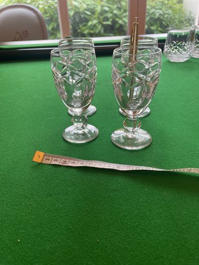 4 Waterford Crystal small sherry glasses