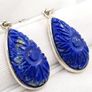 Silver And Lapis Earrings Like New With COA Image 6