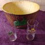 Vintage Club Orange Ice Bucket / Glasses  X 2 Image 2