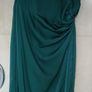 Lillie Rose full length green dress in satin/silk like material Image 3