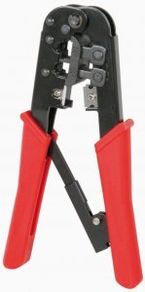Modular crimping pliers (6P & 8P) RJ-45, RJ-12 and RJ-11.