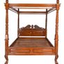 French Four Poster Bed Mistress Solid Mahogany Image 2