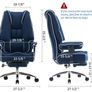 Big & Tall Ergonomic Desk Chair with 14cm Pocket Spring Seat (Sofa Comfort), Breathable High Back Computer Chair with Lumbar Support (Mesh Dark Blue) Image 2