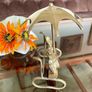 Vintage Brass Mid Century Frog with Umbrella Figurine 1970s Image 7