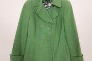 Jasper Conran Bright Green Double Breasted Pea Coat 12UK/40EU