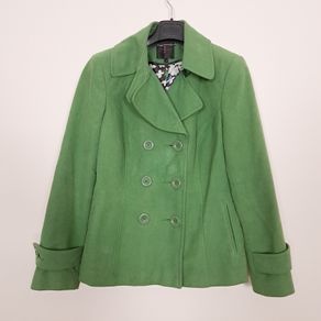 Jasper Conran Bright Green Double Breasted Pea Coat 12UK/40EU