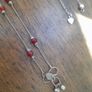 Burgundy Beaded Anklet Image 2