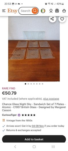 intage Retro Mid Century Modern Atomic Design Chance Brothers Fiestaware Set of Two Small Rectangular Dishes with Gilt Edging in the Very Rare Night Sky Pattern from 1957