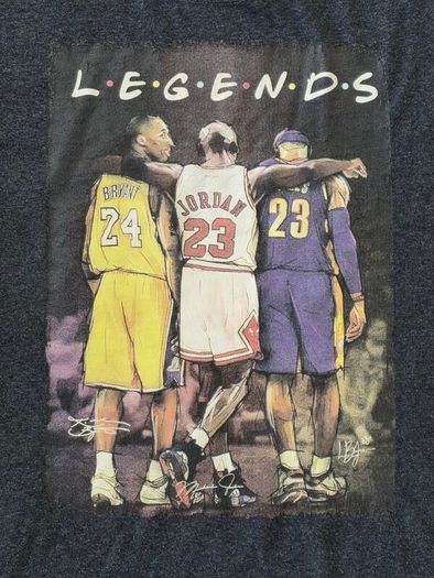 Basketball Legends Friends TV Show Men's T-Shirt Size XL