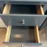 Bedside Locker / Table x2 - Wood - Dark Grey Image 3
