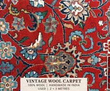 Vintage Indian 100% wool handmade rug