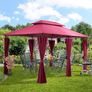 3 x 4 m  Gazebo Water-Repellent Metal Including Side Walls Garden Gazebo Luxury Gazebo Tent Topaz Image 5