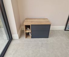 As-new twin drawer wall-hung unit (RT Large Earla Anthracite 600mm)