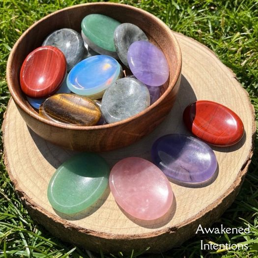 Natural Gemstone Worry Stone Pocket Crystal