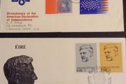 1976 First Day Covers, USA Independence, Larkin, Paul Henry, first telephone call, Europa craftwork