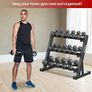 3 Tier Dumbbell Rack Home Gym Dumbbell Storage Stand Weights Storage Rack for Dumbbells Image 6