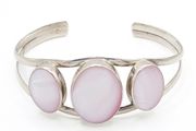 Mother Of Pearl Silver Bangle