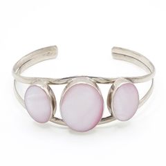 Mother Of Pearl Silver Bangle