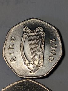 Last Irish 50 pence coins unc