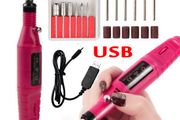 Nail File Art Electric DRILL File Acrylic Manicure Pedicure USB Portable Machine