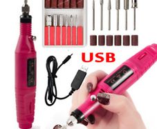 Nail File Art Electric DRILL File Acrylic Manicure Pedicure USB Portable Machine