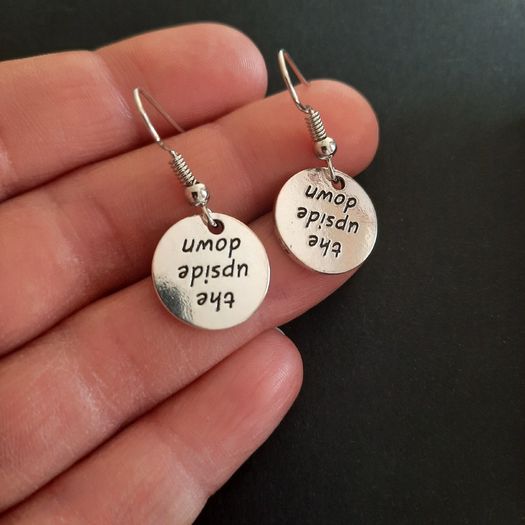 Stranger Things "The Upside Down" Silver Tone Earrings
