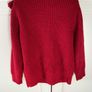 Red cable knit ruffle jumper with glitter thread detail 6-7 years Image 2