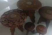 vintage indian handcarved tables