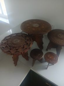 vintage indian handcarved tables